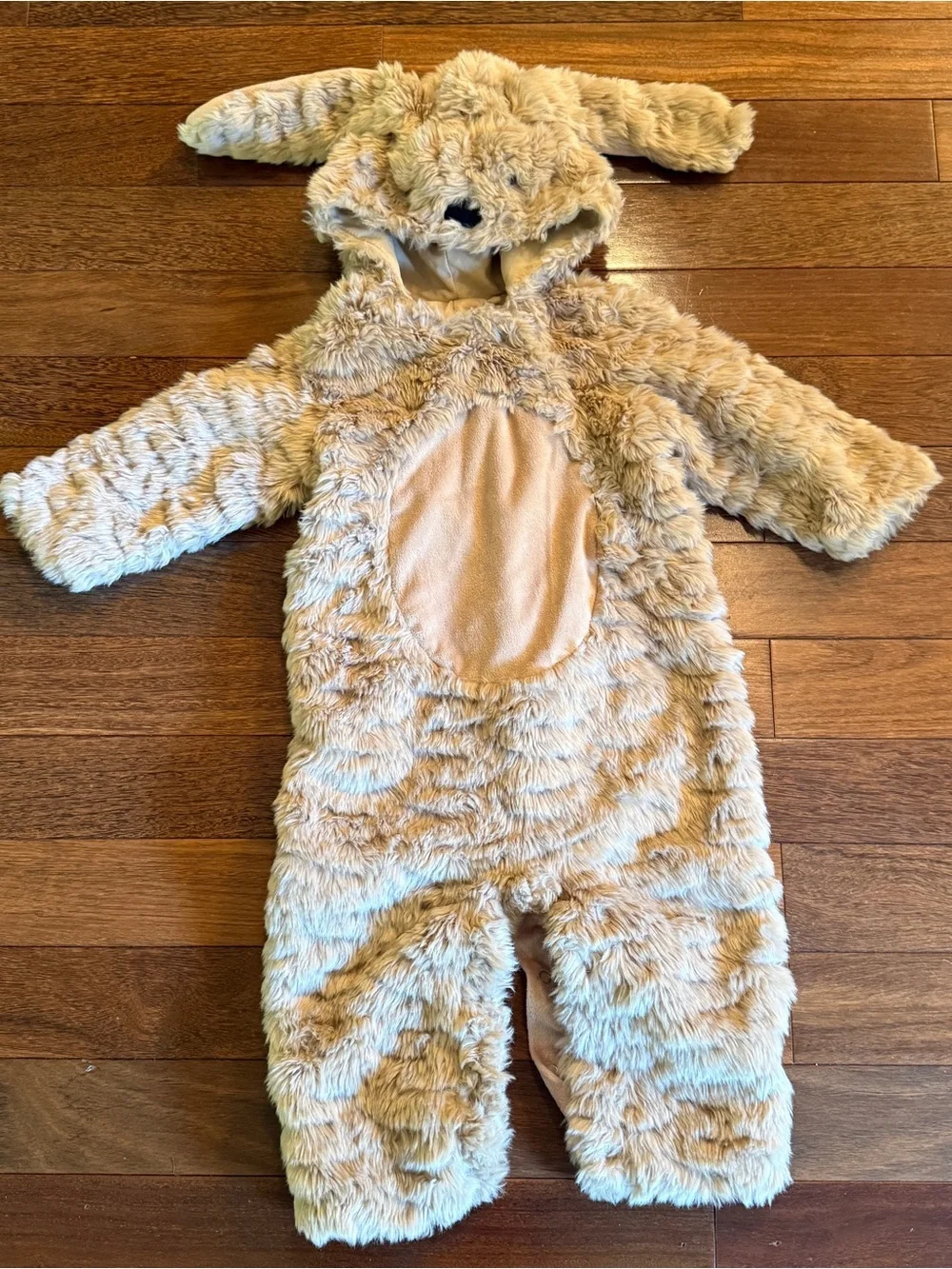 Pottery Barn Kids Baby Plush Puppy One-Piece Costume - Beige Size 12-24 months - Picture 2 of 7